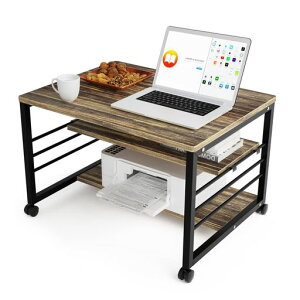 DEWELパソコンデスク60cm幅ローデスクロータイプデスク省スペースコンパクトpcデスク机プリンター収納キャスター付き作業台作業机棚付き収納シンプルナチュラル北欧おしゃれキャスター…