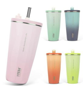 �ySNS�Řb��zTYESO �^���u���[ �X�g���[�t�� 470ml �X�e�����X �W�t�� �^��f�M �ۉ� �ۗ� �A�E�g�h�A �����^�ѕ֗� ������ �R��Ȃ� ��e�� ���F �g���x��
