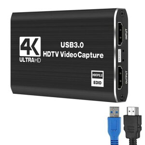 4K HDMI �r�f�I�L���v�`���J�[�h 60FPS USB 3.0 �Q�[���L���v�`���f�o�C�X �X�g���[�~���O/�^��p PS5/PS4/Xbox/Nintendo Switch/OBS/PC�Ή� ��x��
