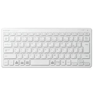 �G���R��(ELECOM) �L�[�{�[�h Bluetooth �p���^�O���t �~�j�L�[�{�[�h Windows�EMac�EiOS�EAndroid�Ή� �y�ϊ�/ ���ϊ�/ ���j���[�L�[���ځz �z���C�g TK-FBP100WH