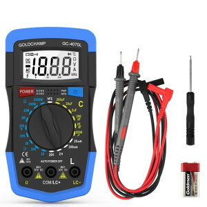 GOLDCHAMP2000pF~200��F�R���f���T�e�X�^�[�A20��~2000M���I�[�����[�^�[�A�Ód�e�ʌv�AhFE�e�X�g�}���`���[�^�[�A�}�j���A�������W�A�o�b�N���C�g�A�I�[�g�p���[�I�t�A�e�X�g���[�^�[�c�[��GC-4070L