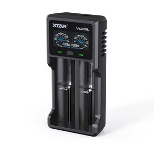 XTAR VC2SL ���`�E���[�d�� �d�r�[�d�� �ő�2Ax1/1Ax2 3.6V/3.7V���`�E���C�I���d�r 10400~26650 1.2V �j�b�P�����f�d�r/�j�J�h�d�r�Ή� AAAA/AAA/AA/A/SC/C Type-C ����