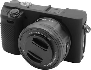 VECASDEN �J�����p�V���v���P�[�X �Ή��\�j�[ A6100 A6300 A6400 ILCE-6100 ILCE-6300 ILCE-6400 �f�W�^�� �J�����̏��̒�R�͂�����_�炩���V���R�[���̔��̕ی�J�o�[ �u���b�N