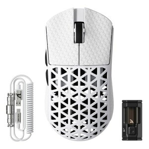 ATTACKSHARKR5Ultra���e�J�[�{���t�@�C�o�[�������Q�[�~���O�}�E�X���y��39g�v���X�}�C�i�X3PAW3950MAX���C�����X2.4g/bluetooth/USB-CNordic52840�}�E�X