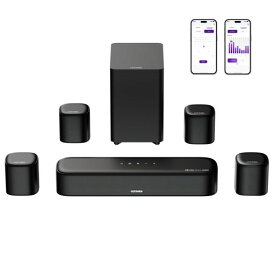 ULTIMEAサウンドバー7.1chDolbyAtmos350Wサブウーファー&サラウンドスピーカー付きHDMIeARC/Bluetooth/光/AUX/USB対応BassMX搭載APP制御対応ホームシアター