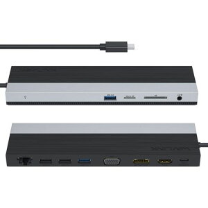 WAVLINKUSB-C4K�g���v��MST�h�b�L���O�X�e�[�V����100W�o��USB3.0/USB-C4KHDMIDP/VGA�|�[�gSD/TF�J�[�h�����o�̓A���~�j�E��Windows7/8/10�AMaxOSX