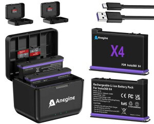 AnegineInsta360X4obe[[dZbgCX^360X4obe[22500mAhTypeC[d|[gCX^360X4}[d3obe[d\Insta360X4JɑΉyPSEiz