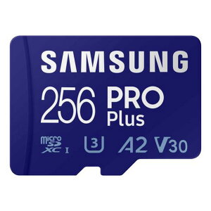SAMSUNGPROPlusmicroSDMemoryCard+Adapter256GBMicroSDXCUpto180MB/sFullHD&4KUHDUHS-IC10U3V30A2for