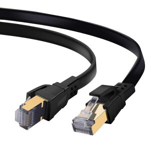 CAT8 LAN�P�[�u�� �t���b�g �J�e�S���[8 40Gbps 2000MHz �������C���^�[�l�b�g�P�[�u�� RJ45 �t���R�l�N�^ �C�[�T�l�b�g�P�[�u�� ���f�� ���[�^ PS3 PS4 Xbox���ɑΉ� PROND 3m