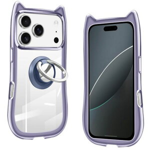 ZHIYIJIA iPhone 17 Pro Max ��p �P�[�X �N���A �J�o�[ TPU �L�� �����O�t�� �����O�z���_ ���킢�� ������� �X�^���h�t�� �X�g���b�v�z�[�� �A�C�t�H��17�v���}�b�N�X �X�}�z�P�[�X ���@�\ �S�ʁc