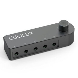 Cubilux4�E�F�C�o����3.5mm�I�[�f�B�I�X�C�b�`���[�A4�|�[�g�~�j�W���b�N�X�s�[�J�[�Z���N�^�[�A�C���z���ؑ֊�A4����1�o�́A�܂���4�o��1���̓X�e���I�؂�ւ��n�u