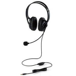 �G���R�� �w�b�h�Z�b�g �L�� �I�[�o�[�w�b�h �}�C�N�t�� 4�� 3.5mm�ڑ� [ �~���[�g�@�\ �{�����[������ �t���L�V�u���A�[�� ] �y�� ��^ ���� 1.8m �u���b�N HS-HP02STBK