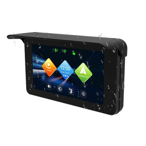 �y�V�o�ꃂ�j�^�[�z�o�C�N�f�B�X�v���C�I�[�f�B�IcarplayAndroidAuto�Ή��o�C�N�X�}�[�g���j�^�[IP65�S�̖h���h�o5�C���`IPS�^�b�`�X�N���[���o�C�N�p�w�����b�gBluetooth�C���z���Ή��ʘb/���y�c