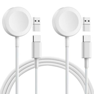 ELUTENG2in1forAppleWatch�[�d��USBA+C�A�b�v���E�H�b�`�[�d��2���莥�C�[�d�P�[�u��iWatch�p�}�O�l�b�g�P�[�u������1M���C�����X�[�d�P�[�u��Series987654321