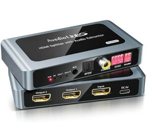 avediolinks8K@60Hz4K@120HzHDMI2.1���z��HDCP2.3����1����2�o�͓����o�͉��������@�\�t��HDMI�X�v���b�^�[���f�W�^���E�����E3.5mm�����o�͑Ή�DownScaler����