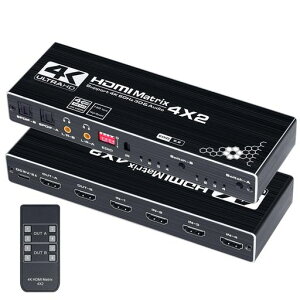 ELEVIEWHDMI�}�g���b�N�X�Z���N�^�[4����2�o��4K60Hz�Ή����������@�\�t�����f�W�^��/3.5mm�I�[�f�B�I�o��PS5/PS4/NintendoSwitch�Ή������R���t��(EHD-076Y)