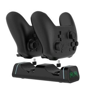 Switch Pro/PS5�R���g���[���[ �[�d�X�^���h �u������ Switch Pro PlayStation5 �f���A�� �Ή��Q�[���R���\�[�� �Q�[���p�b�h�A�N�Z�T���p LED�w�������v�t�� ����~�߃}�b�g