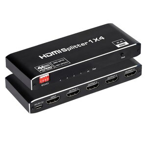 HDMI�X�v���b�^�[1x4HDMI���z��1����4�o��2.0bHDCP2.2EDID3D4K@60HzHDMI�X�v���b�^�[�I�[�f�B�I�r�f�I�AHDTV�ASTB�ADVD�APS3�A�v���W�F�N�^�[�ȂǑΉ�