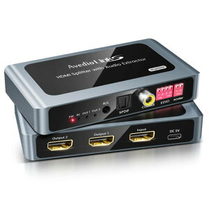avediolinksHDMI���z��1����2�o��HDCP2.2����4K@60Hz���������@�\�t��HDMI�X�v���b�^�[���f�W�^���E�����E3.5mm�����o�͑Ή�7.1chDownScaler����EDID�Ǘ�Type-C���d