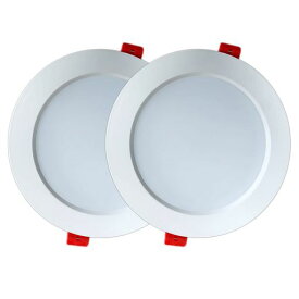 FWAYTECHダウンライト150φled電球色12W白熱電球100W~120W相当器具一体型埋込穴薄型天井ライトLEDシーリングライトAC100-240V調光器非対応照射角120度密閉器具対応2個入り(2700K電球色相当