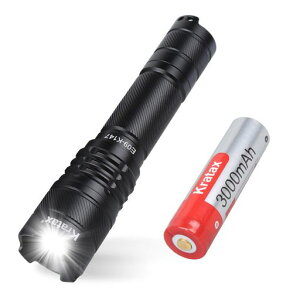 Kratax�����Y�[�����C�g�����d������led���C�g���^���C�g�[�d��IPX6�t���b�V�����C�g���^���邳835���[����5���[�h����SOS��d�h�Жh�Ƒ΍�3.7V3000mAh���`�E���C�I���[�d�r1�{�t�����]�ԃ��C�c