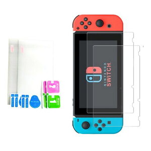 Nintendo Switch�p �t����ʕی� �����K���X�ی�t�B����, 9H�d�x,2���Z�b�g �ȈՕ(2pcs Switch�p)
