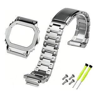 [Zealbeaty] V4.0�p �R���p�`�u�� G-SHOCK �X�e�����X�X�`�[�����v�o���hGW-M5610�AG-5600�AGLS-5600�AGLX-5600 �E�H�b�`�o���h�ƃP�[�X�\���b�h�X�`�[���x�[�� (�X�g���b�v�ƃx�[��, DW5610 ��)