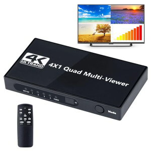 BLUPOW4K30HzHDMI��ʕ�����4����1�o�̓}���`�r���[���[�V�[�����X�؂�ւ����@�\�ؑ֕��z��4�����\��(PBP)HDMI�X�C�b�`���[�����R���t��VA241