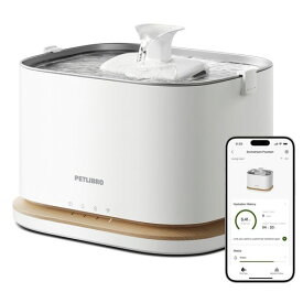 PETLIBRO 猫用 スマート自動給水器 Dockstream 2|コードレス・Wi-Fi対応・アプリ管理|飲水量トラッキング・静音循環|3L大容量・4重濾過・ステンレス皿|猫・犬対応