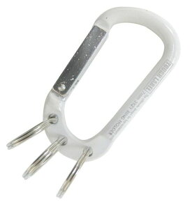 TOUGHLABEL(タフレーベル)カラビナ&キーリング7mm白x銀VEX-151