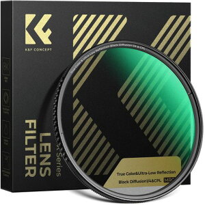 K&F CONCEPT 95mm True Color CPL&1/4�u���b�N�~�X�g 2in1���@�\ 0.1%���ᔽ�˗� �����Y�t�B���^�[ �Ό�����+�\�t�g���� ���w�K���X 28�w�i�m�R�[�e�B���O ���� ���� ���h�~ �N���[�j���O�N���X�t��