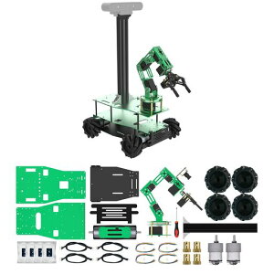 Yahboom �����[�g�R���g���[���V���[�V�[ �����ԃV���[�V 6DOF���{�b�g�A�[�� 80mm�}�N�i���z�C�[���t���[�� UNO Raspberry Pi Jetson Nano DIY���{�b�g�J�[ �d�q�v���W�F�N�g�w�Z����p�A�v���O�����c