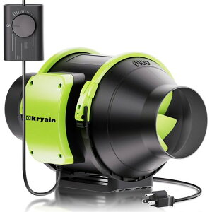 Okryainダクトファン100mmダクト用換気扇業務用有圧換気扇無段階風量調速可能風量348m3/h中間取付形ダクトファン塗装ブース用【インボイス制度登録店】100-120V部屋換気/DIY塗装/焼肉/温室/ペ…