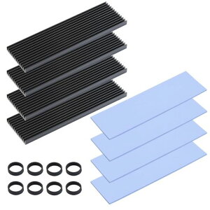 ELUTENG M.2 SSD �q�[�g�V���N m.2 �q�[�g�V���N ���M�ڒ��V�[�g�t�� 4�Z�b�g 2280 M.2 SSD ��p �M�\���΍� ��p���W�G�[�^�[�t�B�� �A���~�j�E���� NVME SSD�N�[���[ �M�`�������ʃe�[�v SSD �V���c