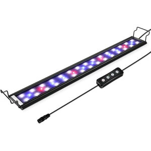 hygger水槽ライトアクアリウムライトLED熱帯魚ライト水槽用60LED70CM90CM3つの照明モード明るさ調整タイマー付き観賞魚飼育水草育成スライド式70~90cm水槽対応省エネ長寿命20W