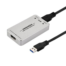 UNISHEEN USB 3.0 キャプチャ HDMI ビデオアダプターカード、ブロードキャスト ライブストリームと記録、HDMI - USB 3.0 ドングル HD 1080P ライブストリーミングビデオゲームグラバーコンバーター UC3200H