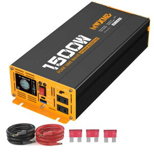 MWXNE �C���o�[�^�[ �����g 12v 100v 1500w �ő�3000W DC12V������AC100V�𗬂ɕϊ� PD30W QC3.0�}���[�d 50/60Hz�ؑ։\ �n�k/��d/�Ԓ���/�L�����v/�D/RV�L�����s���O�J�[ �ً}�p�ɍœK �h�Зp�i