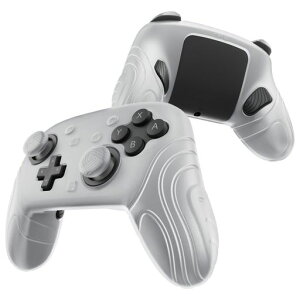 PlayVital Switch2 Pro�Ή� �V���R�����O���b�v�J�o�[ ����~�ߎd�l �X�C�b�`2�v���R���Ή��w�ʃ{�^��&�T���X�e�B�b�N�L���b�v&�X�e�b�J�[�t��-�T�����C�o�[�W���� �y�N���A�z���C�g�z