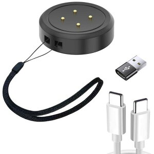 YEZHUforGooglePixelWatch2/3�AFitbitSense1/2�AVersa3/4�p�[�d�ϊ��A�_�v�^�[�d�P�[�u���Z�b�g(1m�P�[�u��+USB����Type-C�ւ̃R���o�[�^�[�t��)���C�z���}���[�d
