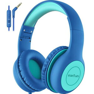 EarFun K1 �q���p�w�b�h�z�� �L��/�}�C�N�t���y85/94dB���ʐ����@�\ ���o�ی�z�X�e���I�T�E���h/���L�W���b�N����/�܂肽���ݎ��q�� �w�b�h�z��/ 3.5mm AUX�P�[�u��/�w�Z/����/���s/���y/�f��ȁc