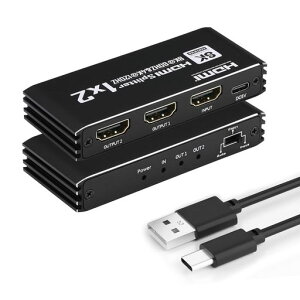 8KHDMI���z��1����2�o��8K@60HzHDMI2.1HDCP2.3EDID�ݒ�48GbpsDolbyAtmos7.1chHDTV/STB/DVD/PC/Xbox/PS4/FireTVStick/Apple