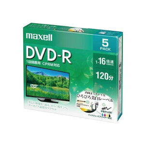 maxell �^��p DVD-R �W��120�� 16�{�� CPRM �v�����^�u���z���C�g 5���p�b�N DRD120WPE.5S