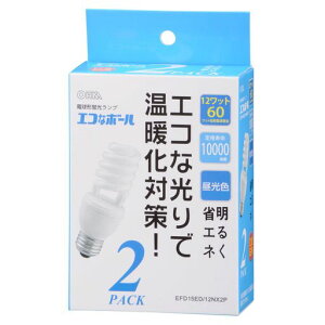 �G�R�ȃ{�[��60W�`����E26�����F�X�p�C�����^�C�v2����EFD15ED/12NX2P