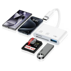 ViviberSD�J�[�h���[�_�[type-c�������J�[�h���[�_�[3in1USB/SD/TF�ϊ��A�_�v�^OTG�@�\�ݒ�s�v�ʐ^/�r�f�I�����`���o�����]���J�������[�_�[iPhone16/iPhone15/�^�C�vC