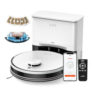 �A�C���C�t(ILIFE)���{�b�g�|���@�����x���[�U�[�����S�~���W�X�e�[�V����2.5L��e�ʎ��p�b�N(5���t��)60�������S�~���W5000Pa���͋z�����@�����p�J�[�y�b�g�u�[�X�g���|�����{�b�g2in1�_�X�c