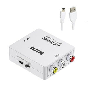 HDMI to AV�ϊ��R���o�[�^�[ HDMI to RCA�ϊ� (�ԁA���A��) 3�F�[�q 1080P�Ή� �A�i���O�ϊ� �����o�͉� �e���r/PS3/PS4/PS5PC/DVD�v���[���[/switch�p�y�[�d�P�[�u���t���z (��)