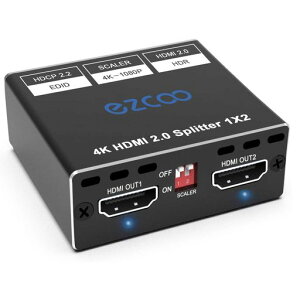 EZCOOHDMI���z��1����2�o��/2�o��1����4K@60HzHDRHDCP2.2�X�v���b�^�[�X�C�b�`���[2��ʓ����o�͉摜�����p�ؑ֊�C�V��Switch/PS5/PS4/XboxSeries