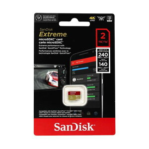 SanDisk Extreme microSDXC UHS-I�J�[�h 2TB �ő�240MB/�b�̓ǂݎ�葬�x��140MB/�b�̏������ݑ��x(�A�_�v�^�[�Ȃ�)