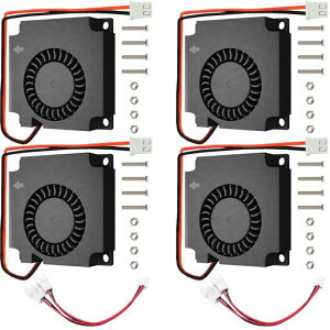 JYUDAUFU 4�� 40x10mm �u�����[��p�t�@�� 4010 DC 24V �f���A���{�[���x�A�����O�N�[���[ XH2.54 2�s���|�[�g�t�� M3x20 �l�W�i�b�g�t�� 1��2�����R�[�h�t�� 3D�v�����^�[/CPU/PC/���{�b�g/DIY�p