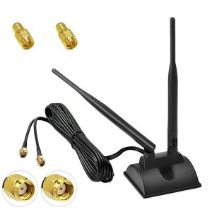 AQTAQ WiFi �A���e�i 2.4GHz 5GHz �f���A���o���h���g�� ���C 6dBi RP-SMA �A�_�v�^�[ WLAN PCI WiFi �J�[�h ���C�����X ���[�^�[ Bluetooth Dlink PCI-E WiFi �l�b�g���[�N �J�[�h